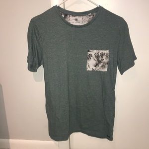 On the byas green tee with detailed pocket